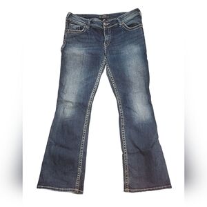 33X32 Silver Brand Suki Bootcut Jeans